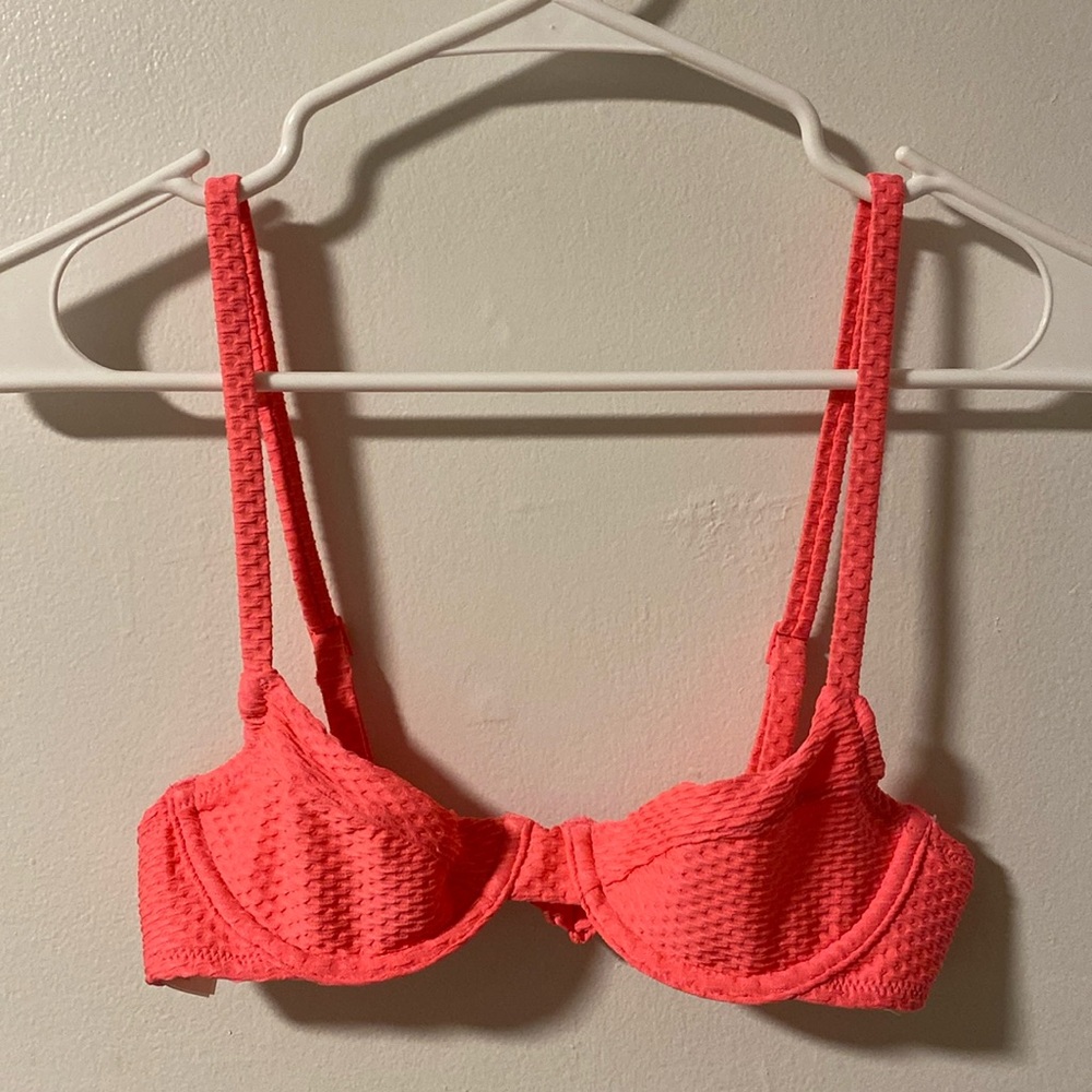 aerie Pink Unlined Underwire Bikini Top (XS)